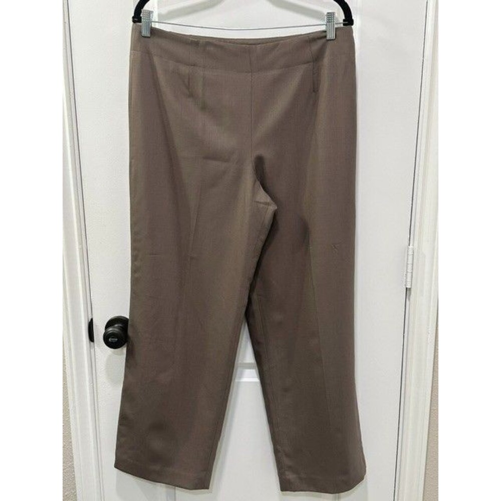 NWT Talbots Petites Wool Blend Dress Pants Size 14P Taupe Khaki Lined Career